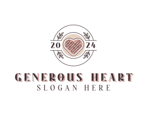 Heart Cookie Dessert logo design