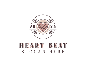 Heart Cookie Dessert logo design