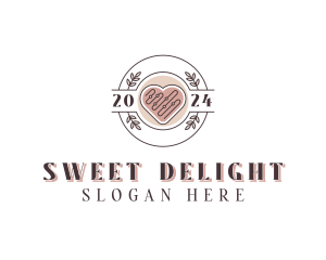 Heart Cookie Dessert logo design