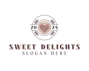 Dessert - Heart Cookie Dessert logo design