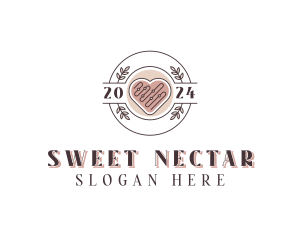 Heart Cookie Dessert logo design