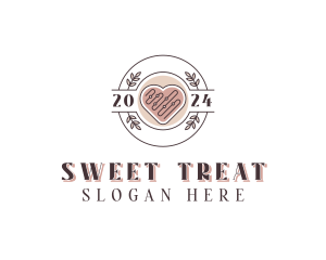 Heart Cookie Dessert logo design