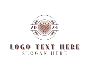 Sweet - Heart Cookie Dessert logo design