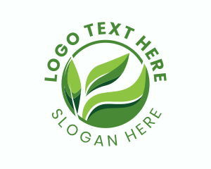 Fall - Green Organic Leaf logo design