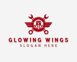 Piston Wings Auto Repair  logo design