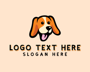 Veterinarian - Happy Beagle Puppy Dog logo design