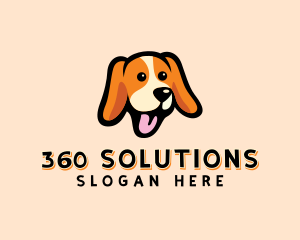 Happy Beagle Puppy Dog logo design