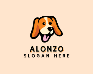 Happy Beagle Puppy Dog logo design