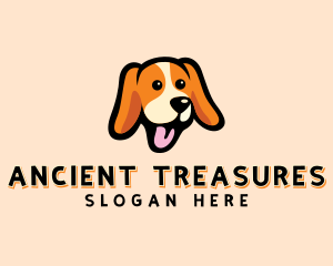 Happy Beagle Puppy Dog logo design