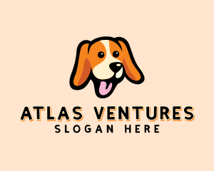 Happy Beagle Puppy Dog logo design