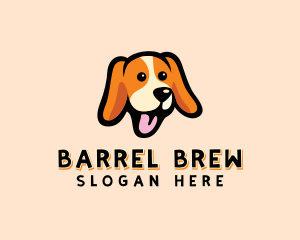 Happy Beagle Puppy Dog logo design