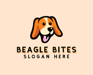 Happy Beagle Puppy Dog logo design