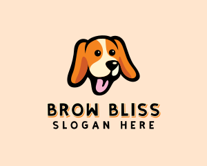 Happy Beagle Puppy Dog logo design