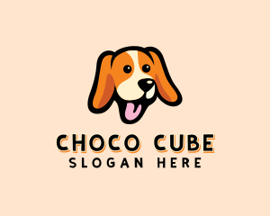 Veterinarian - Happy Beagle Puppy Dog logo design