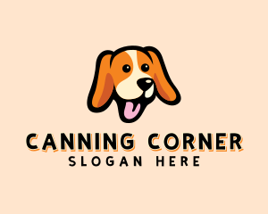 Happy Beagle Puppy Dog logo design