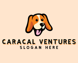 Happy Beagle Puppy Dog logo design