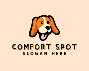 Happy Beagle Puppy Dog logo design