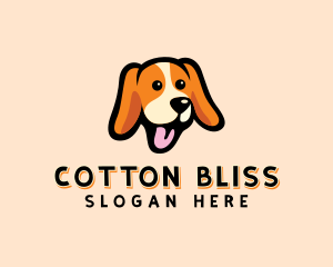 Happy Beagle Puppy Dog logo design