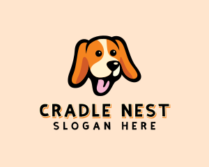 Happy Beagle Puppy Dog logo design