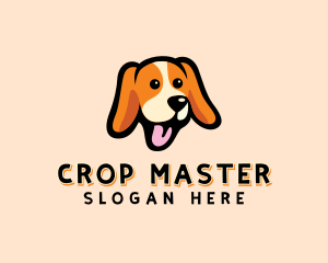 Happy Beagle Puppy Dog logo design