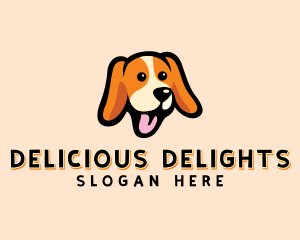 Happy Beagle Puppy Dog logo design