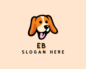 Happy Beagle Puppy Dog logo design