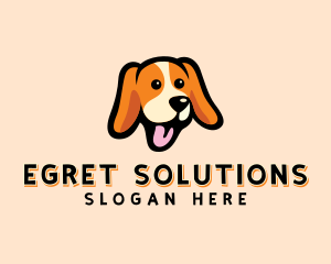 Happy Beagle Puppy Dog logo design