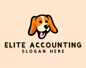 Happy Beagle Puppy Dog logo design