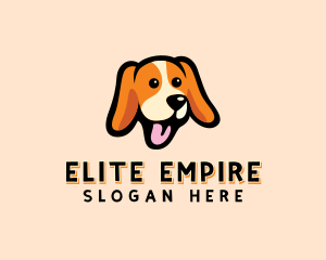 Happy Beagle Puppy Dog logo design