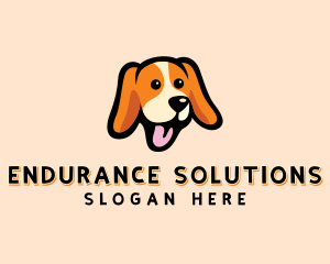 Happy Beagle Puppy Dog logo design