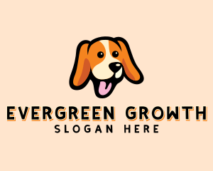 Happy Beagle Puppy Dog logo design