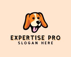 Happy Beagle Puppy Dog logo design