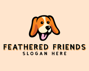 Happy Beagle Puppy Dog logo design