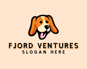 Happy Beagle Puppy Dog logo design