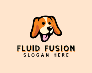 Happy Beagle Puppy Dog logo design