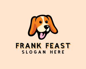 Happy Beagle Puppy Dog logo design