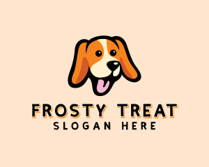 Happy Beagle Puppy Dog logo design