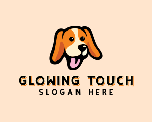 Happy Beagle Puppy Dog logo design