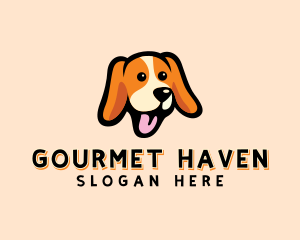 Happy Beagle Puppy Dog logo design