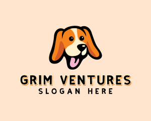 Happy Beagle Puppy Dog logo design