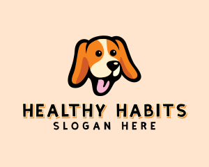 Happy Beagle Puppy Dog logo design