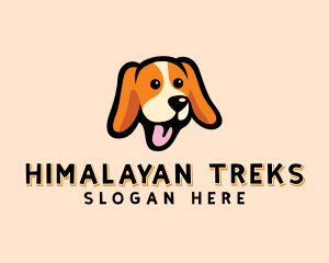 Happy Beagle Puppy Dog logo design