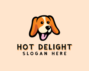 Happy Beagle Puppy Dog logo design