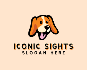 Happy Beagle Puppy Dog logo design