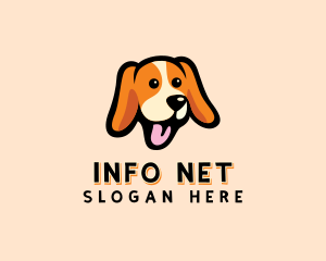 Happy Beagle Puppy Dog logo design