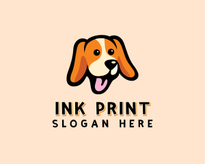 Happy Beagle Puppy Dog logo design