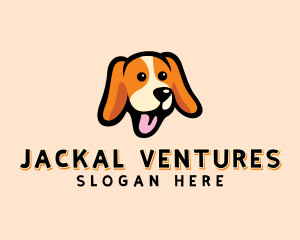 Happy Beagle Puppy Dog logo design