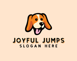 Happy Beagle Puppy Dog logo design