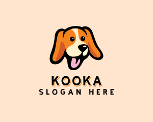 Happy Beagle Puppy Dog logo design