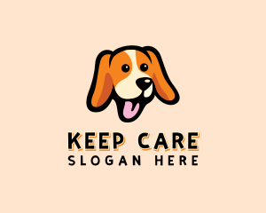 Happy Beagle Puppy Dog logo design